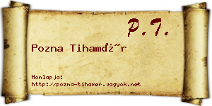 Pozna Tihamér névjegykártya